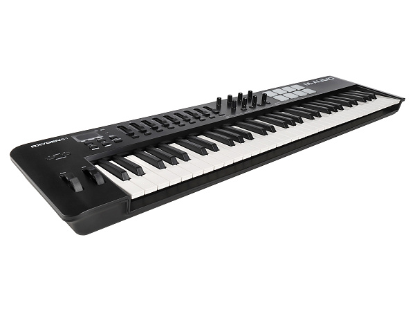 MIDI клавиатура [OXYGEN61MKV] M-audio [Oxygen 61 MKV] 61 клавиша, LCD дисплей, 8 энкодеров, 8 пэдов, 9 фейдеров, 12 кнопок управления, колеса высоты тона и модуляции, smart control, auto-mapping, встроенный арпеджиатор, 1/4" Jack вход для педали сустейна