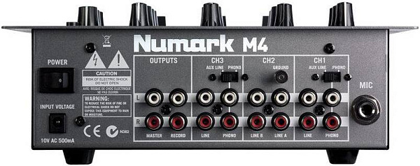 NUMARK M4, 3-канальный профессиональный 10' микшер входы: 2 phono/линейных,...