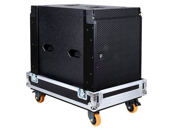 Сабвуфер Intrend [ILS-PAC-S18A-FC] линейного массива Pacific, активный, аналог + DANTE, 18", 30-200 Гц, SPL 135 дБ, 1200 Вт AES, 8 Ом. Цвет чёрный, корпус дерево. Поставляется во флайткейсе.