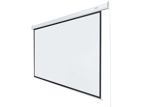 [LEC-100114] Экран с электроприводом Lumien [Eco Control] 125x200 см (раб. область 119х194 см) (90") Matte White черная кайма по периметру 16:10