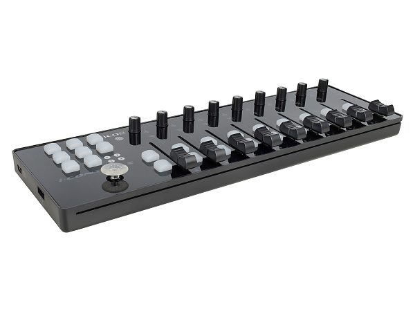 MIDI контроллер [10105100054] Icon [iControls] USB MIDI контроллер, 9 фейдеров, 18 кнопок, 9 энкодеров, джойстик, кнопка "Сцена" для настройки 4-х пресетов, 6 кнопок транспорта, разъем USB Mini-B, разъем USB-A