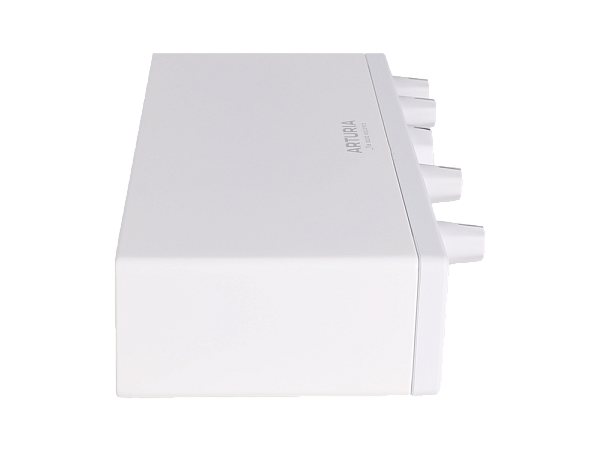 Аудиоинтерфейс USB [800112] Arturia [MiniFuse 2 White] 24бит/192кГц, два комбинированных входа XLR-1/4” (микрофонный / линейный / инструментальный уровень) с фантомным питанием +48 В, выходы на монитор (L/R Jack), выход для наушников, MIDI In/Out