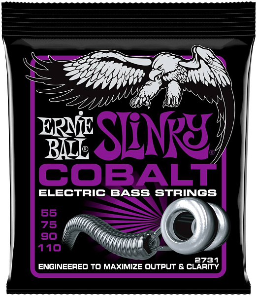 ERNIE BALL 2731 Cobalt Slinky Power 55-110 - Струны для бас-гитары