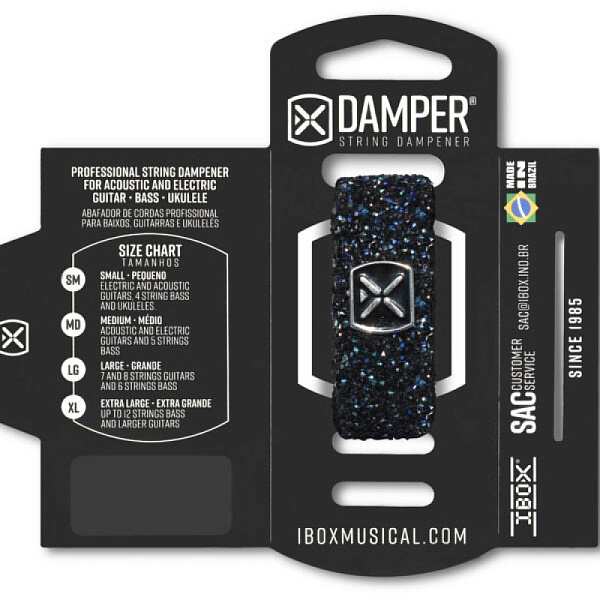 DAMD04 Демпфер гитарный, средний, синие кристаллы, IBOX