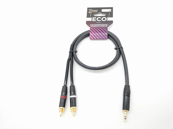 E51-3,5-2RCA-0150-0 Кабель аудио 3.5мм-2хRCA, 1.5м, ZZcable