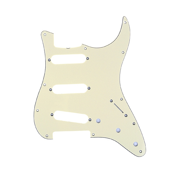 MX1388CM Пикгард для гитары Fender Stratocaster SSS, 3 слоя, кремовая, Musiclily