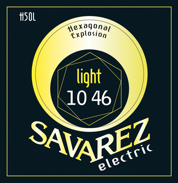 H50L Hexagonal Explosion Комплект струн для электрогитары, никелированные, 10-46, Savarez