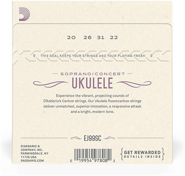 D'ADDARIO EJ99SC - Струны для укулеле концерт