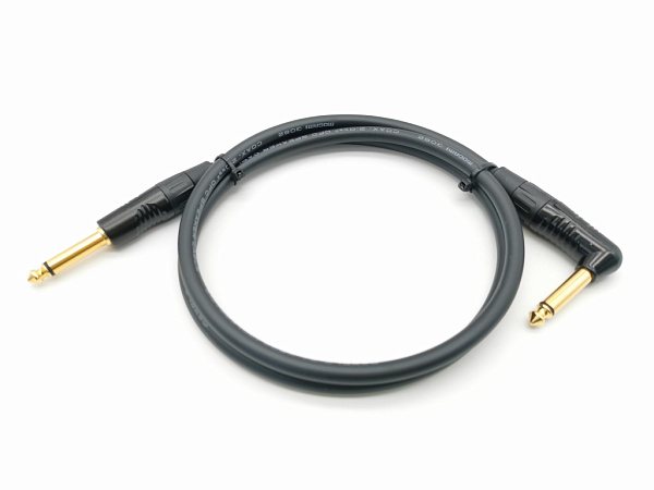 G32-JR-J-0100-0 Акустический кабель 6.3мм, 1м, угловой, ZZcable