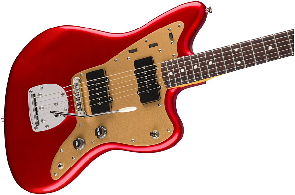 FENDER SQUIER DELUXE JAZZMASTER TREMOLO CANDY APLE RED - Электрогитара