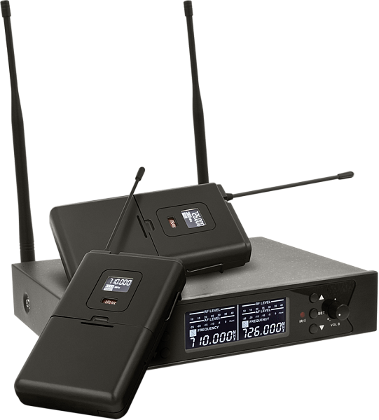 Микрофонная радиосистема Axelvox [DWS7000HT (LT Bundle)] UHF 710-726 MHz, 2 x 32 канала, LCD дисплей, 2х ИК порт, 2x поясных передатчика, 2x головной микрофон, 2x петличный микрофон