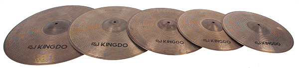 Комплект тарелок: Hi-Hat14" [COLLECTION EXTREME SET 14"+16"+18"+20"] KINGDO [COLLECTION EXTREME SET 14"+16"+18"+20"] Crash16",Crash18",Ride20" натуральная поверхность, ручная работа, сплав В20
