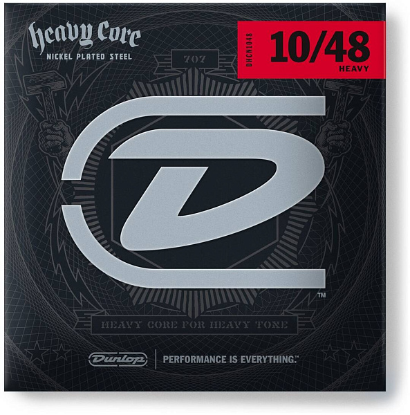 DUNLOP DUNLOP HEAVY CORE 10/48-6/SET - Струны
