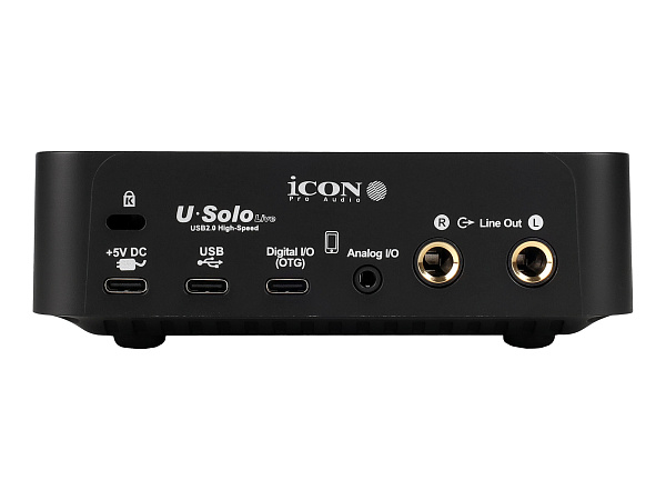 Аудиоинтерфейс USB [110313A2005] Icon [USolo Live] для стримов, АЦП/ЦАП: 24бит/192кГц, 20-20000 Гц, 108 дБ, S/N: -108 дБ, THD+N: -91 дБ, Combo XLR/TRS микр.вход / 2x1/4" TS лин. выхода, 1/4" TRS выход для наушников, USB-C