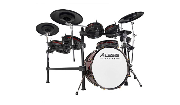 Электронная ударная установка [STRATAPRIMEKIT] Alesis [STRATA PRIME KIT] Барабаны: 14” малый, 8"/10"/12"/14” томы, 20” кик; арелки: Две 16” краш-тарелки, 18” райд, 14” хэт; Модуль: 10.1-дюймовый сенсорный экран, движок BFD (2 места)